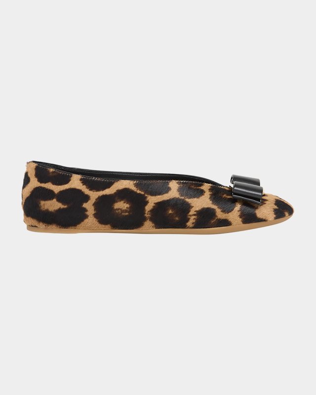 Vanna Leopard Bow Ballerina Flats